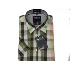 K3304-21 GCM Shirt cheked short sleeve Shirts menswear - borghese.gr