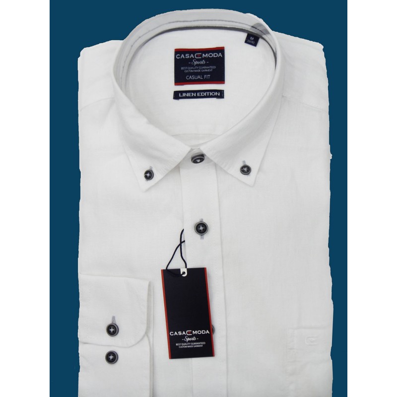 48400-02 CASAMODA Linen B.D. Shirt Shirts menswear - borghese.gr