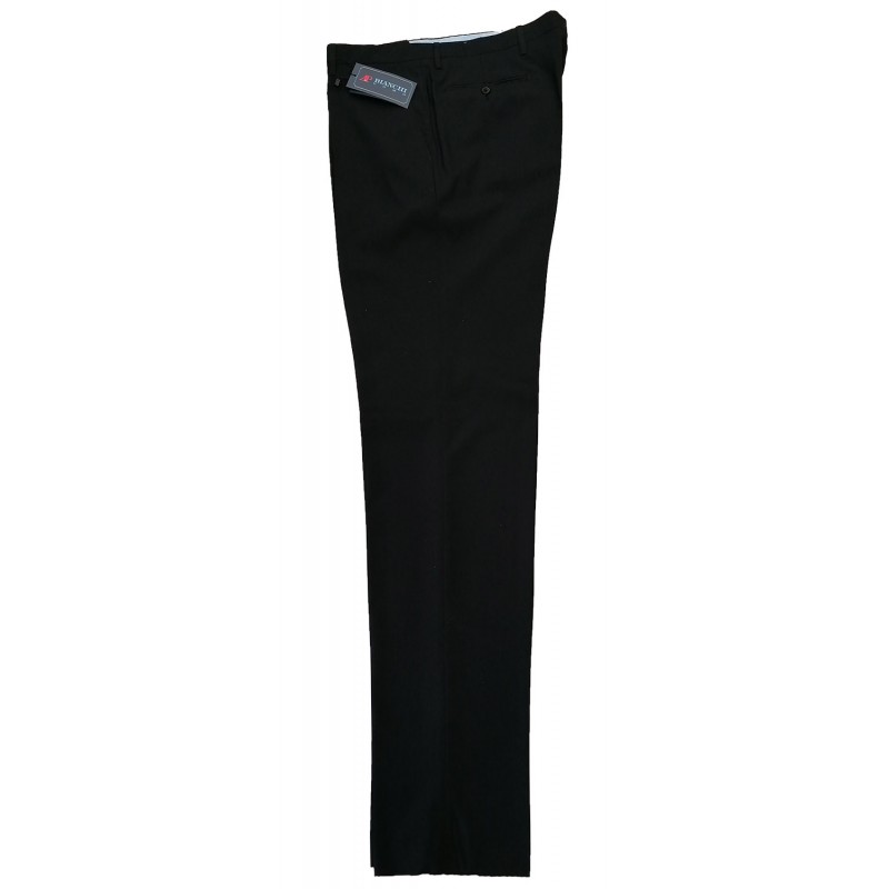 Ανδρικά Παντελόνια - K0752-01 BIANCHI παντελόνι ΜΑΥΡΟ Κλασικά με τσάκιση Ανδρικα ρουχα - borghese.gr