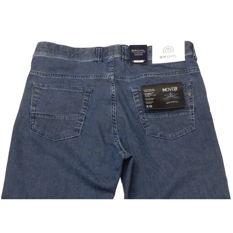 K1000-08 Bruhl 5pocket elastic jean trouser 5pockets and jeans menswear - borghese.gr