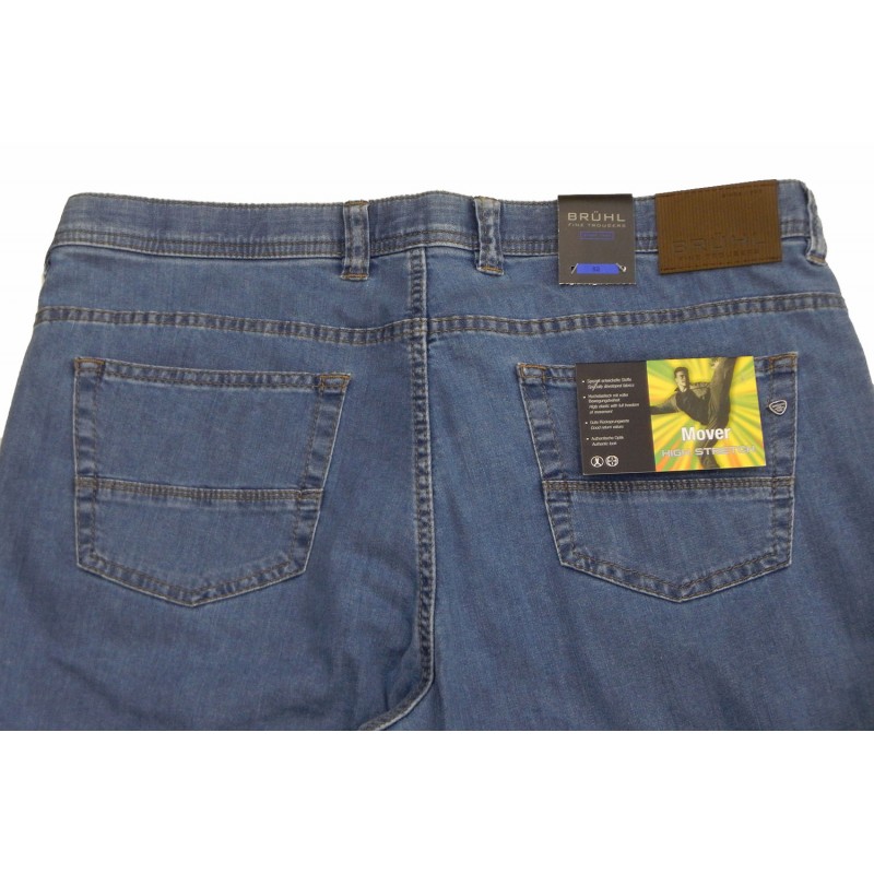 K1000-27 Bruhl 5pocket elastic jean trouser 5pockets and jeans menswear - borghese.gr