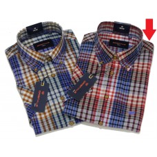 K3524-25 GCM Shirt cheked short sleeve Shirts menswear - borghese.gr