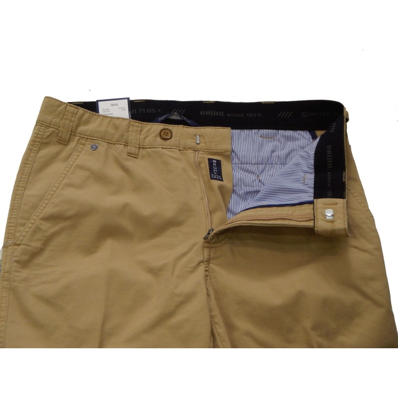 K3720-06 Bruhl NANOTEC Chinos elastic trouser  Chinos trousers menswear - borghese.gr
