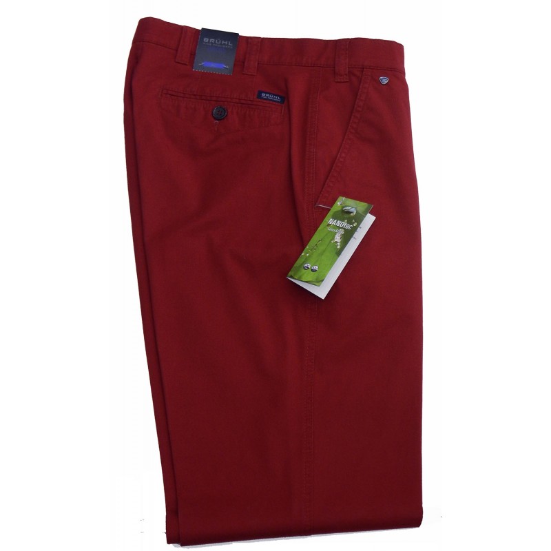 K3720-25 Bruhl NANOTEC Chinos elastic trouser  Chinos trousers menswear - borghese.gr