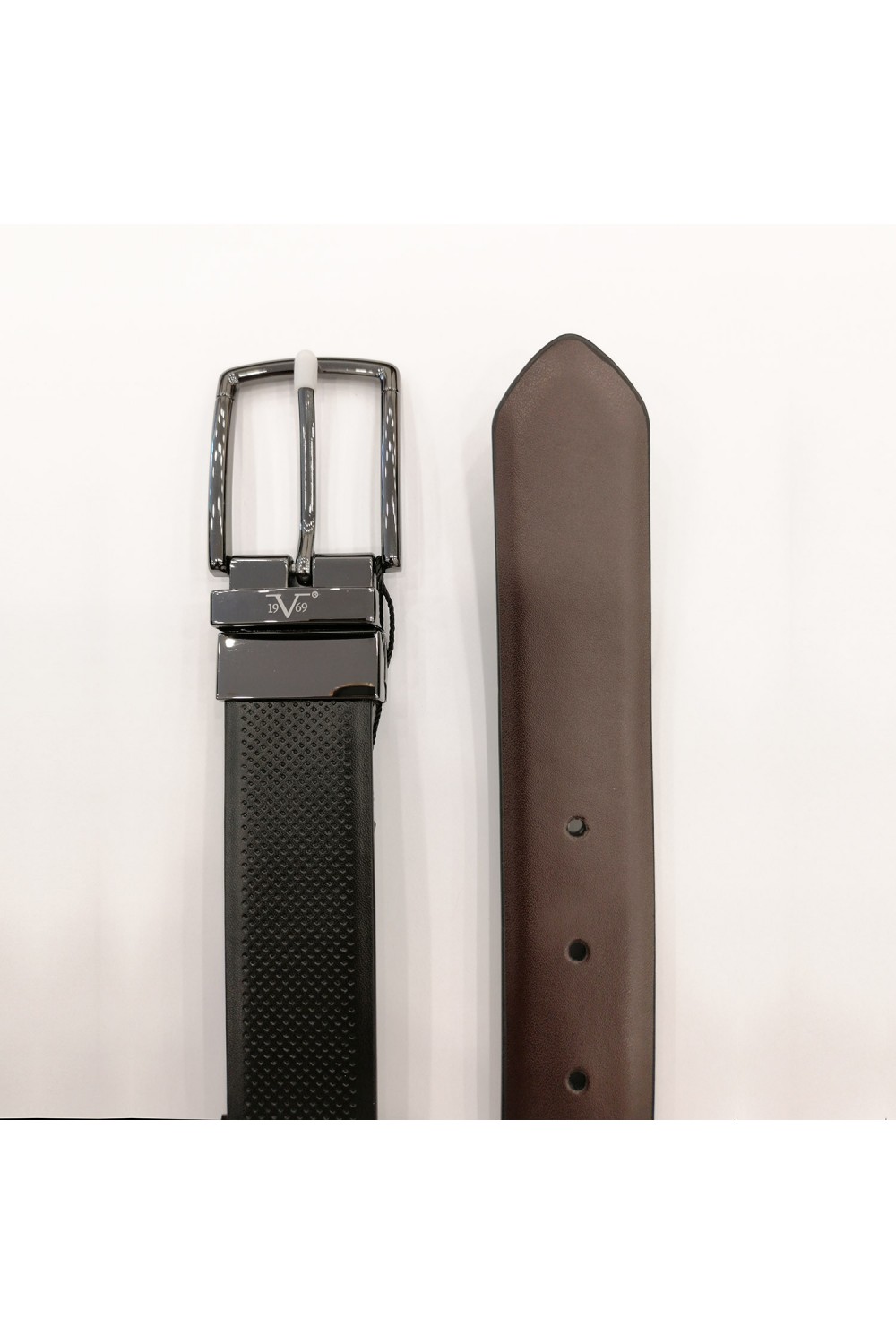 VERSACE Leather belt double face 3,5 cm 
