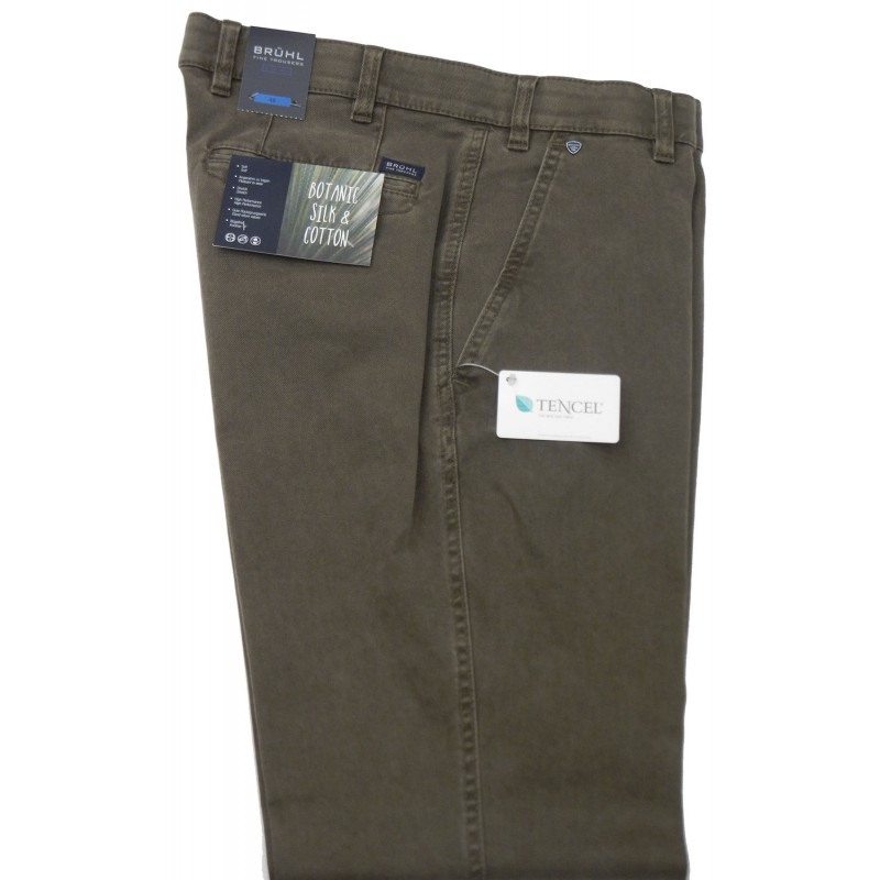 X0110-06 BRUHL trouser TENCEL  Chinos trousers menswear - borghese.gr
