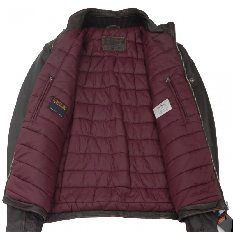 X1009-04 MILESTONE mens leather jackets  Short Jacket menswear - borghese.gr