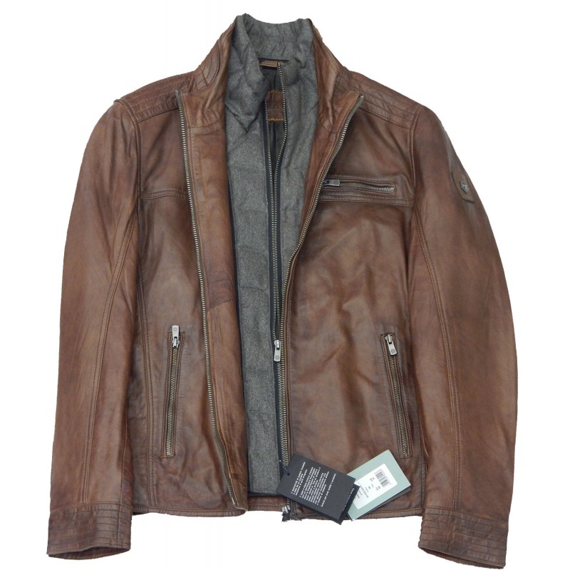 X1032-04 MILESTONE mens leather jackets  Short Jacket menswear - borghese.gr
