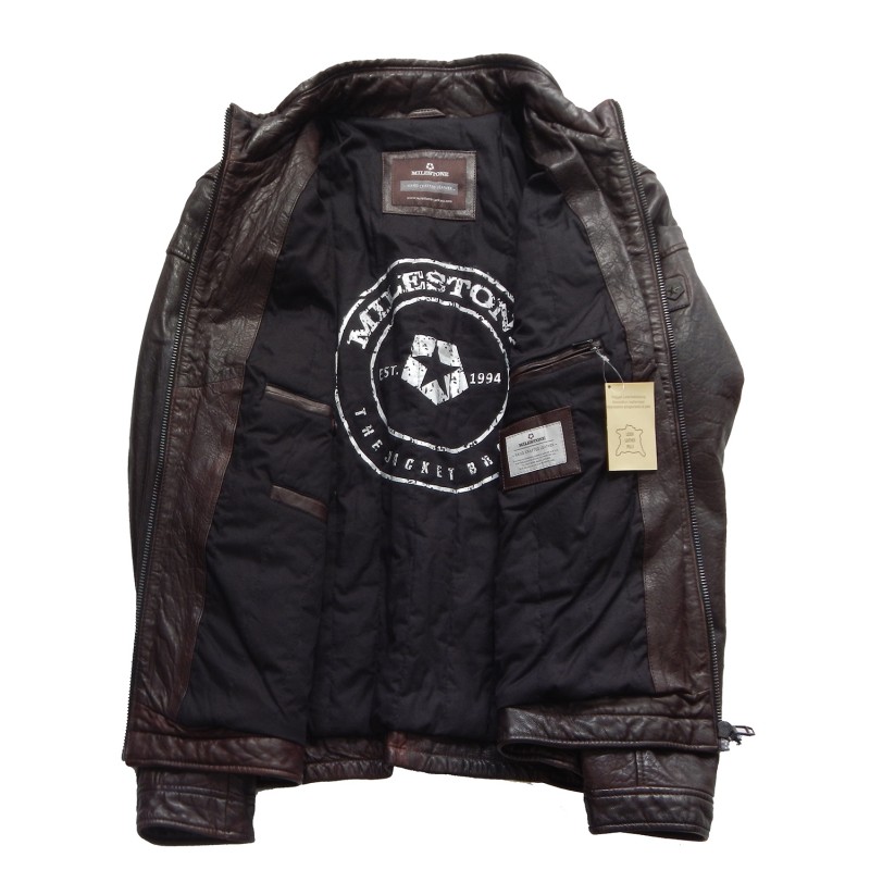 X1089-04 MILESTONE mens leather jackets  Short Jacket menswear - borghese.gr