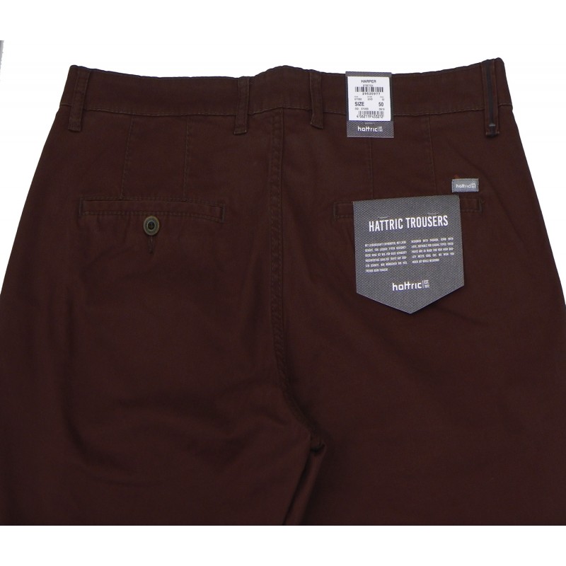 X7665-33 HATTRIC gabardine trouser Chinos trousers menswear - borghese.gr