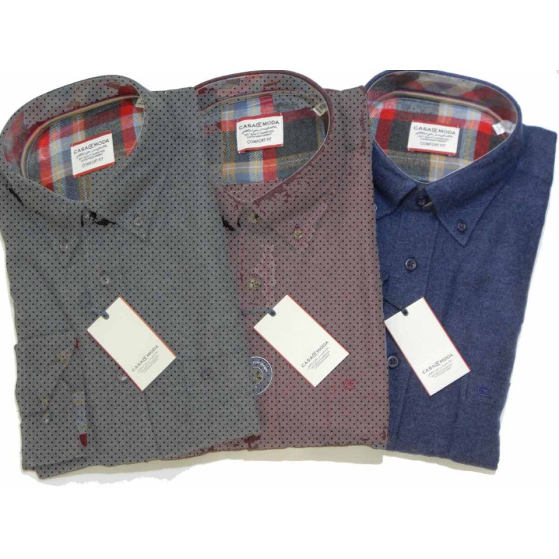 X8900-17 Casamoda shirt flanelle Shirts menswear - borghese.gr