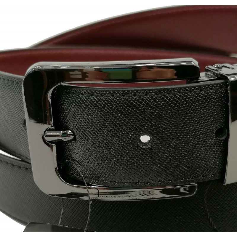 Leather belt double face 3,5 cm  Belts menswear - borghese.gr